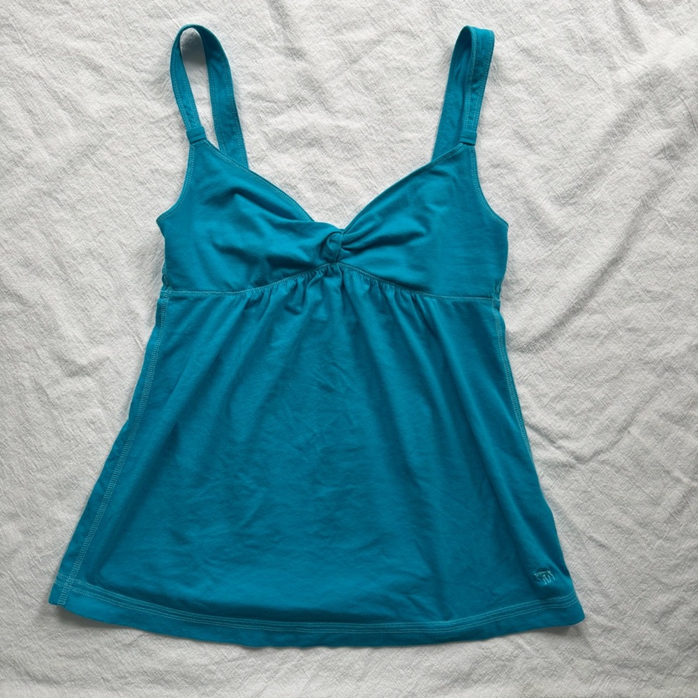 Y2K ABERCROMBIE & FITCH BLUE BABYDOLL TANK TOP SLEEVELESS SIZE M MOOSE - Picture 5 of 8